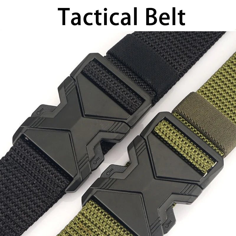 The New Men's 125cm Buckle Belt Nylon Braided Lightweight Breathable Daily Commuter Men's Belt