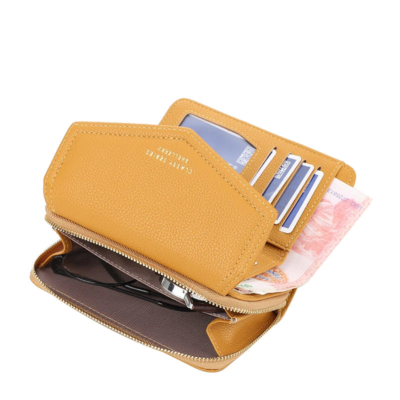 Baellerry Women Wallets Fashion Medium Women's Leather Wallet Top Quality Card Holder Black Coin Purses Green Wallets for Women