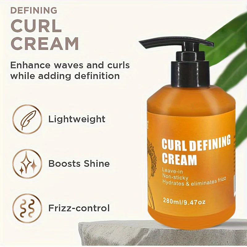 Crème définition de boucles GZE à l'huile d'argan pour cheveux ondulés et bouclés Hydratant et revitalisant en profondeur pour des cheveux brillants et rebondissants