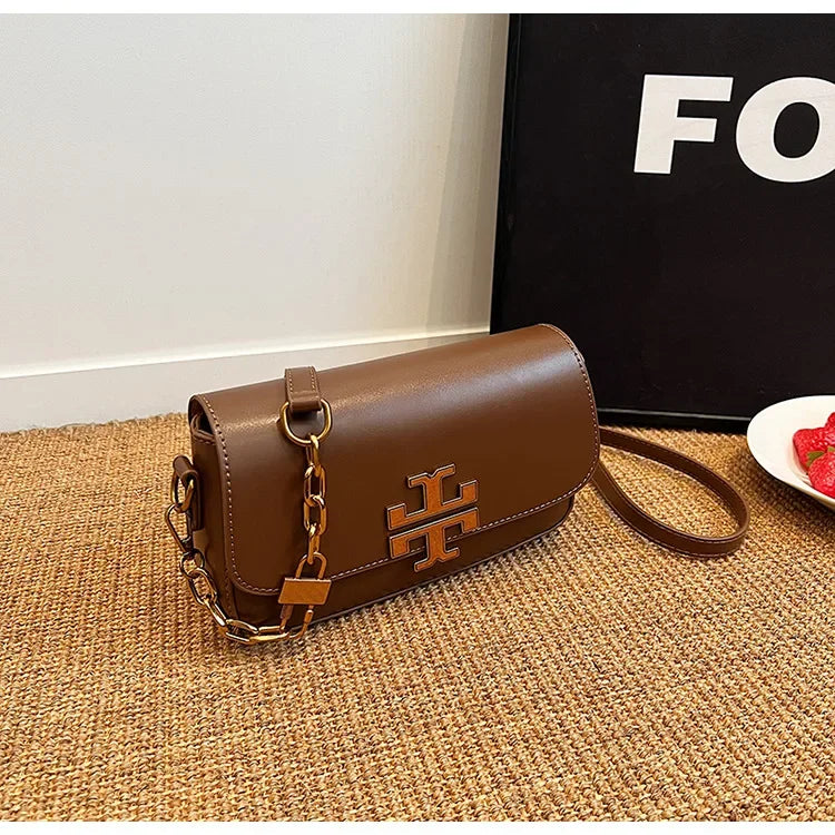 French niche 2024 new bag autumn and winter retro shoulder armpit senior fashion crossbody bag simple small square bag