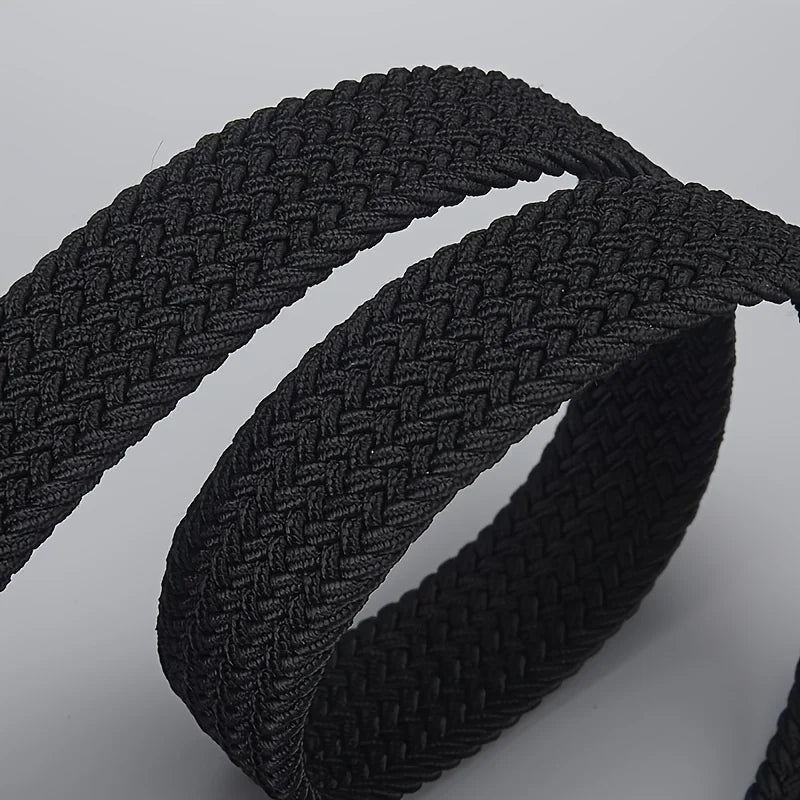 Men's Belt Casual Woven Elastic Belt Outdoor Sports Women's Belt Climbing Work Belt Jeans Suit Pants Men's And Women's Universal