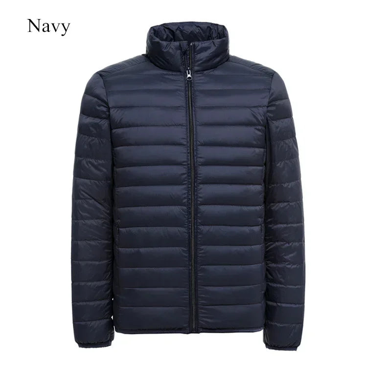 Men's Lightweight Water-Resistant Packable Puffer Jacket 2023 New Arrivals Autumn Winter Male Fashion Stand Collar Down Coats