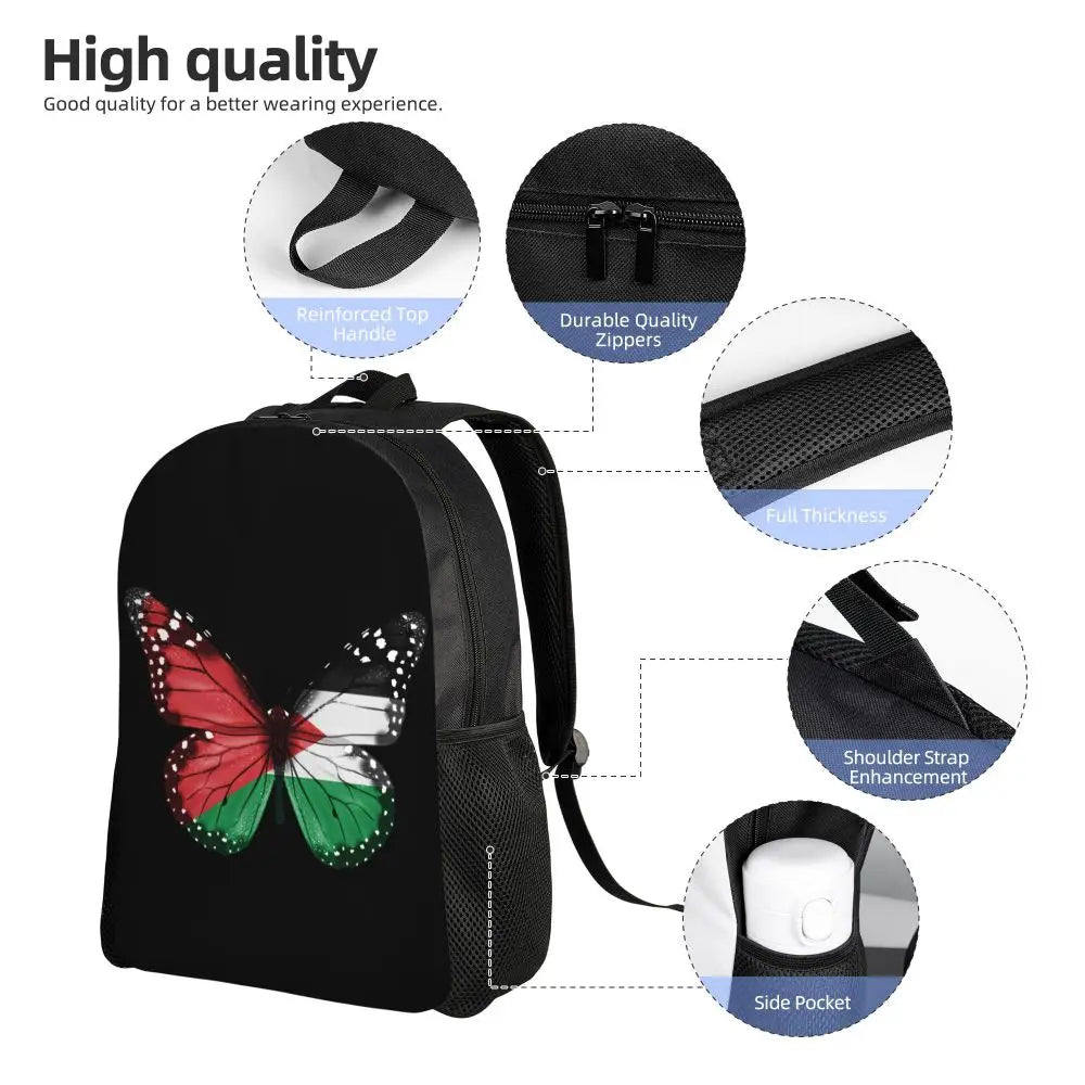 Custom Palestinians Keffiyeh Pattern Backpack for Women Men Waterproof College School Tradition Bag Print Bookbags