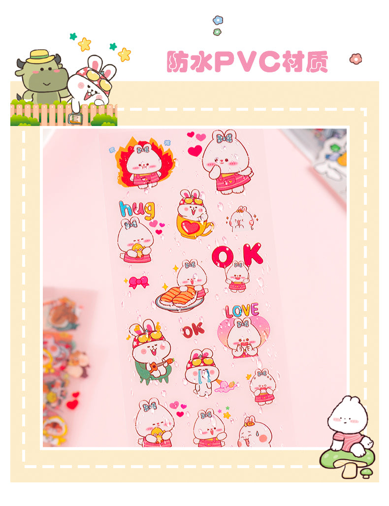 150PCS+ Card Kawaii Scrapbooking Bicycle Decals Gift Frog Students Cartoon Stationery PET Diary Stickers Notebook Cute Girls