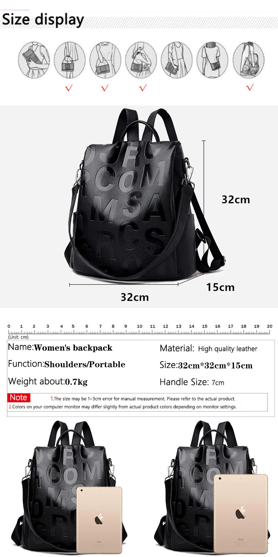 2022 New Women Backpack High Quality Soft Leather Backpack School Bags For Girls Large Capacity Anti-theft Travel Backpack Sac