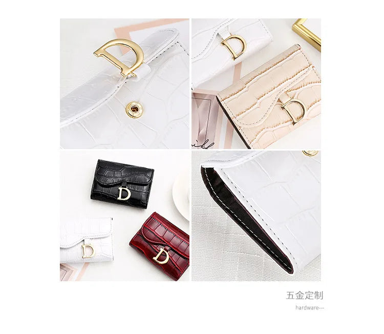 Women Short Wallet Small Fashion Luxury Brand Leather Purse Ladies Card Bag for Women Clutch Female Purse Money Clip Wallet 2023