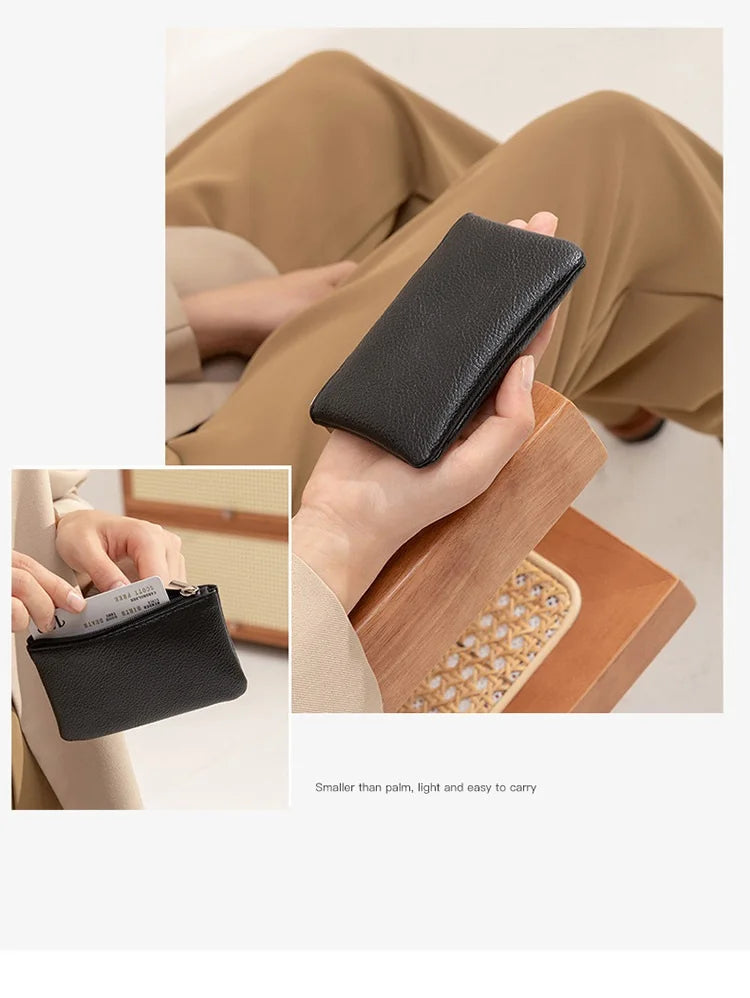 Fashion Women Small Wallet For Ladies Zipper Card Purse Key Storage Bag High Quality PU Short Wallet Female