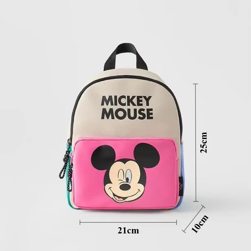 Sac à dos tendance Disney Mickey Mouse pour femme, cartable en toile Minnie, grande capacité, pour filles