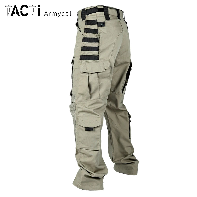 Pantalon cargo imperméable pour homme, pantalon tactique d'entraînement militaire, pantalon de combat, multi-poches, résistant à l'usure, pantalon pour homme, randonnée en plein air