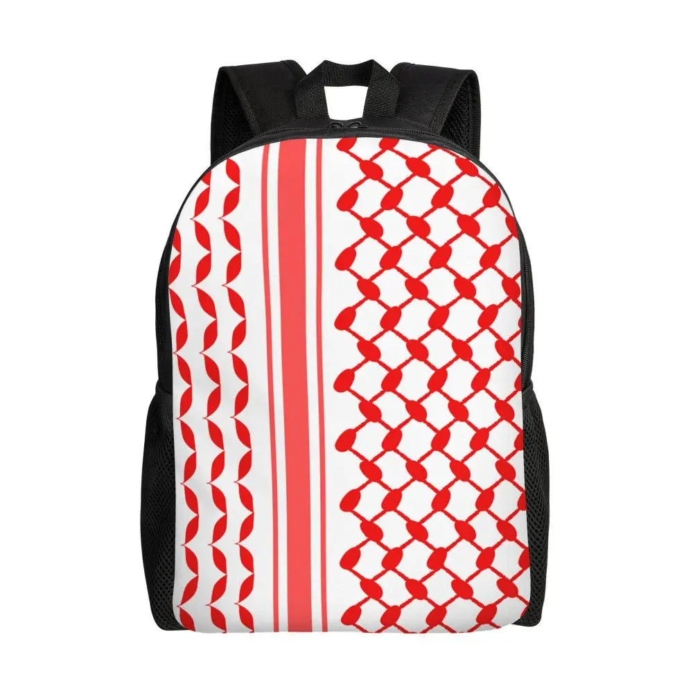 Custom Palestinians Keffiyeh Pattern Backpack for Women Men Waterproof College School Tradition Bag Print Bookbags