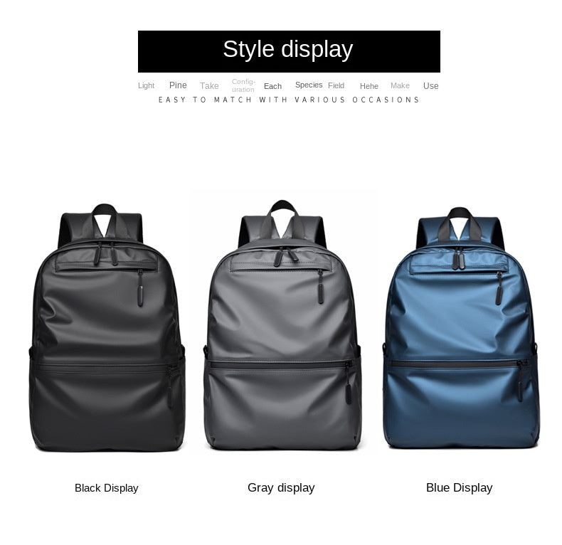 New Fashion Large Capacity Men's Backpack Laptop Bag Waterproof Fabric Student School Bag Hot Sale