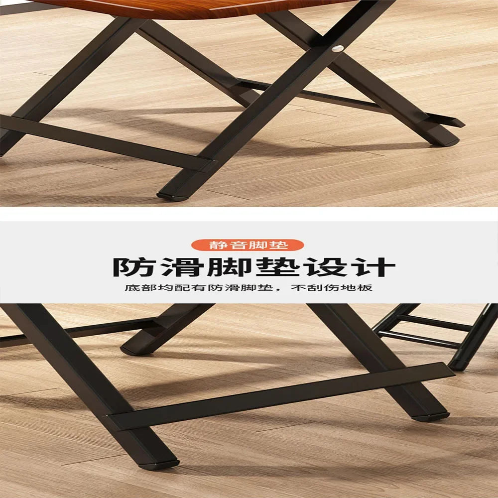 Portable Folding Table 60/70CM Modern Simple Living Room Dinning Set Furniture Solid Wood Restaurant Kitchen Table Folding Chair