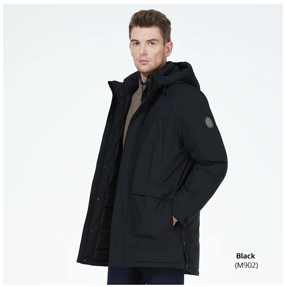 ICEbear 2023 new mens parka jacket windproof warm outerwear Thicken puffer coat for winter MWD3239I