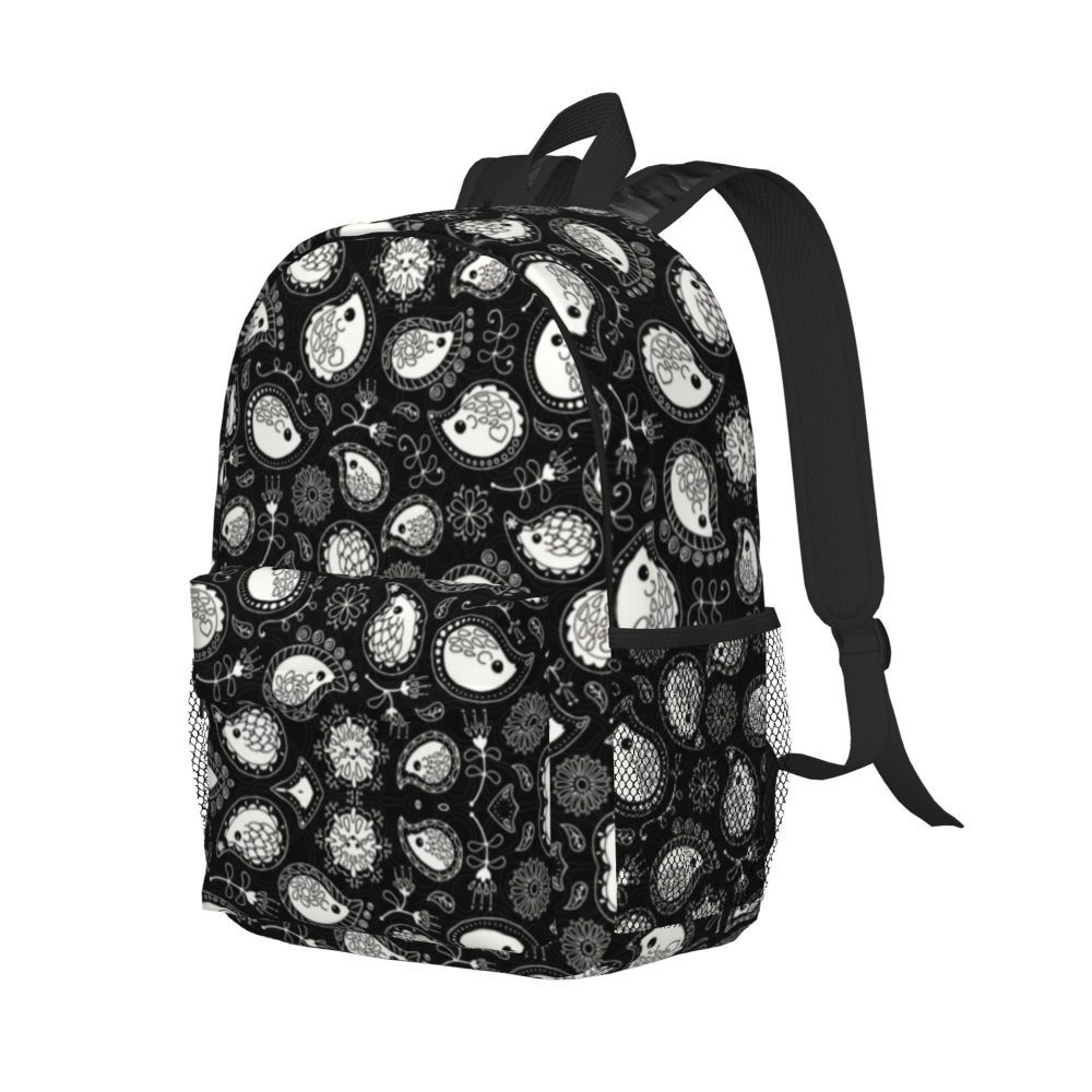 Custom Black White Paisley Chicano Bandana Style Laptop Backpack Women Men Basic Bookbag for School College Student Bag