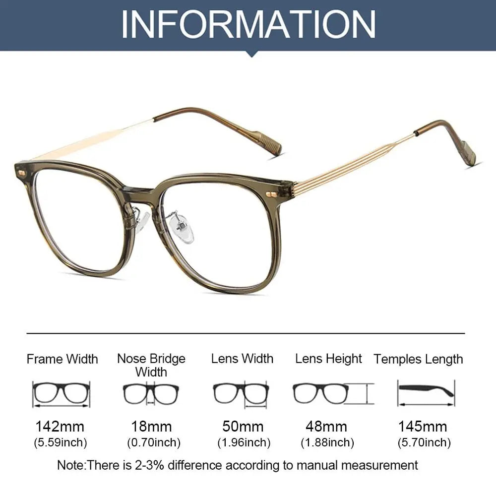 Anti-Blue Light Glasses Women Men Oversized Optical Frame Eye Protection Ultra Light Eyeglasses Office Computer Goggles