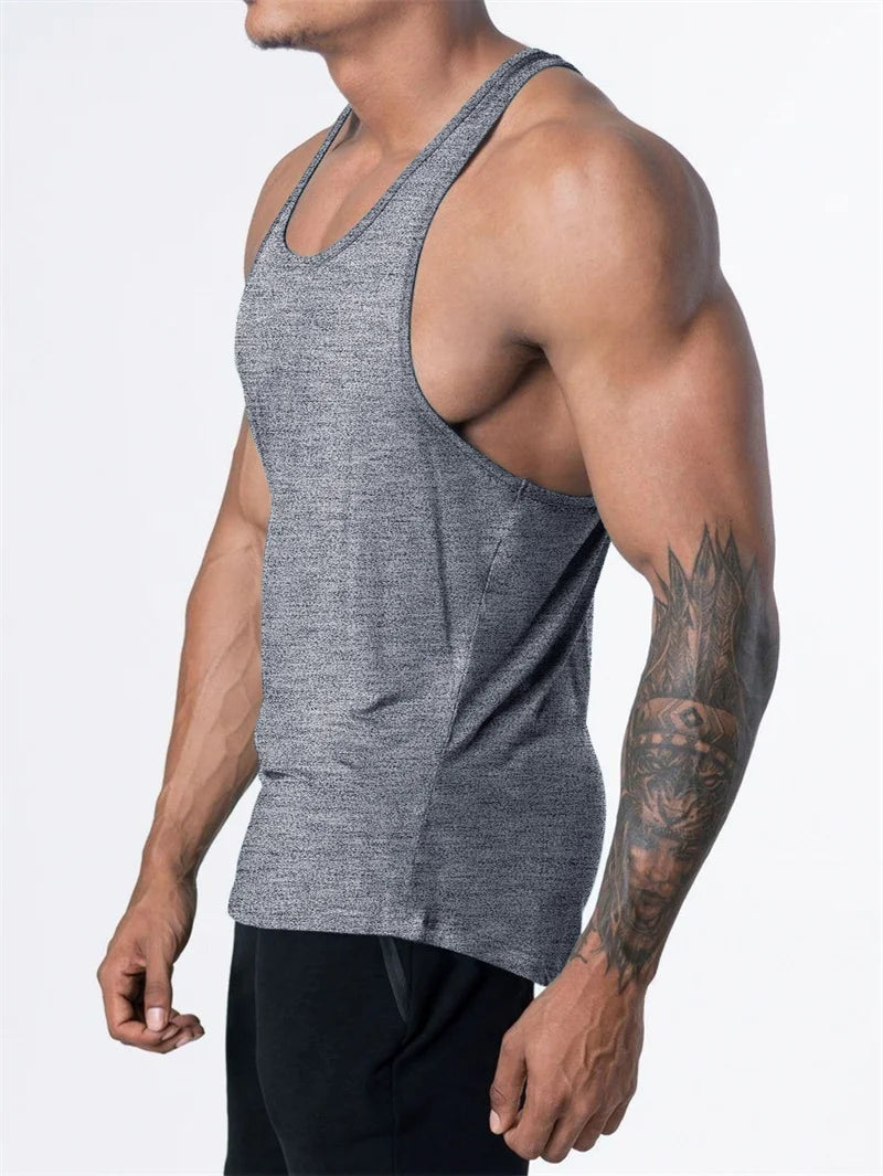 Men's Sports Fitness Tank Top Summer GYM Training  Undershirt Running Basketball Quick Drying Breathable loose Tank Top men tops