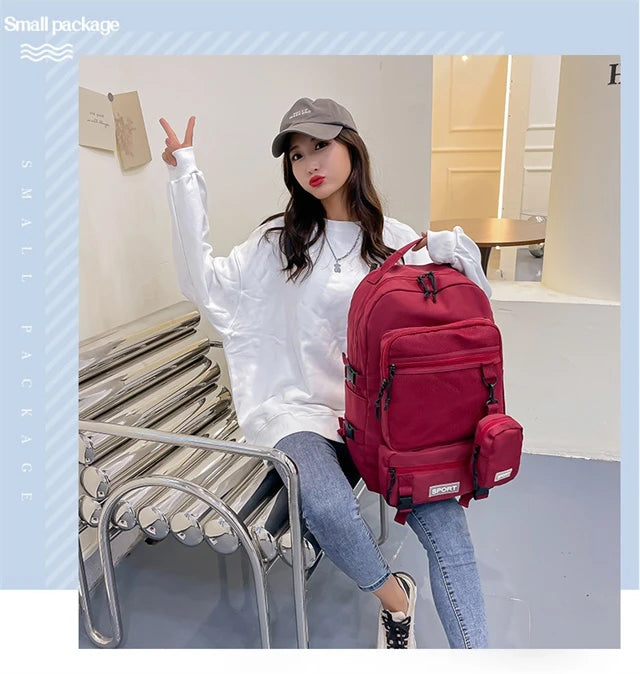 Hot Selling Solid Color Multi Kinetic Oxford Women's Backpack 2024 New Business Travel Sports High-capacity Men's Backpack