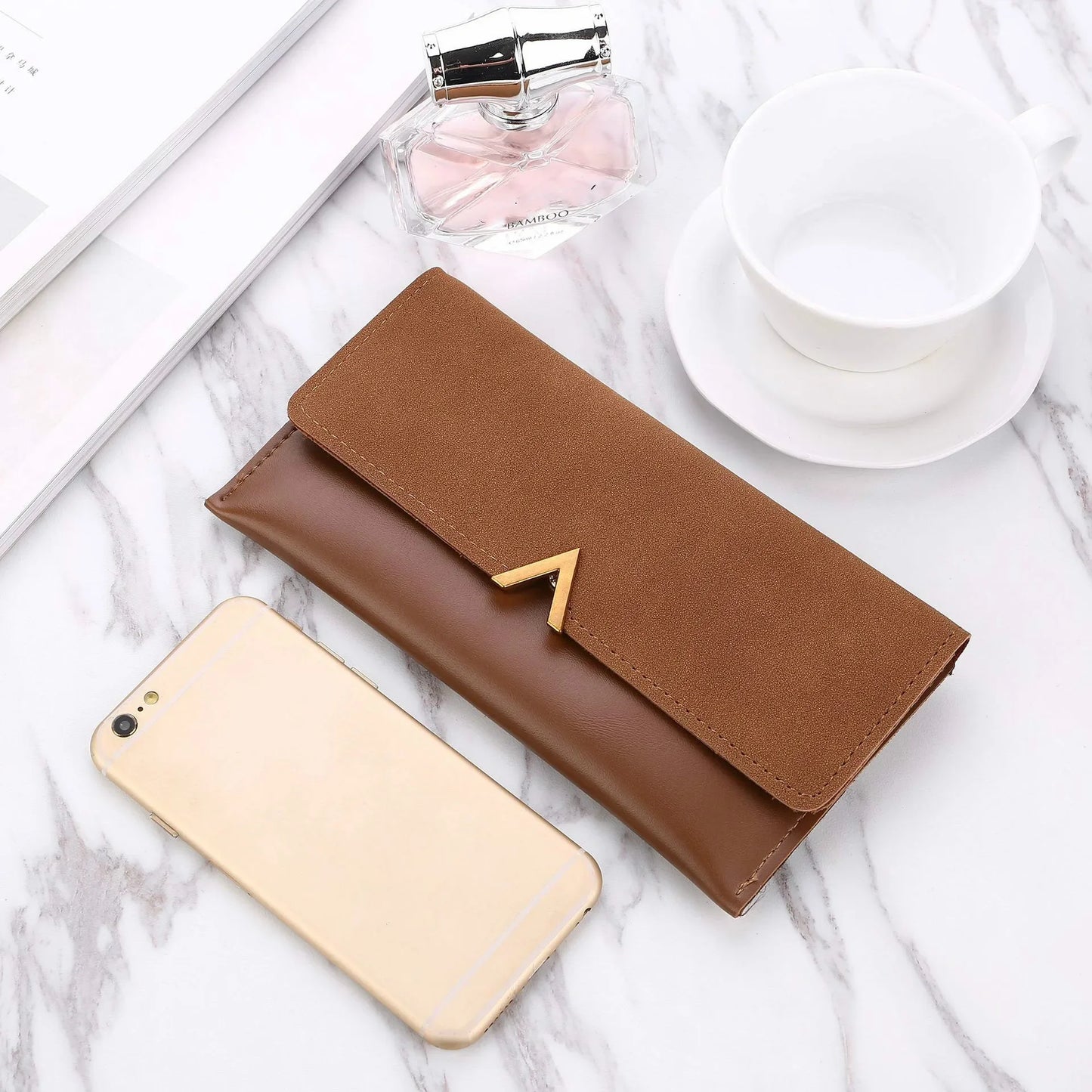 2024 Leather Women Wallets Hasp Lady Moneybags Zipper Coin Purse Woman Envelope Wallet Money Cards ID Holder Bags Purses Pocket