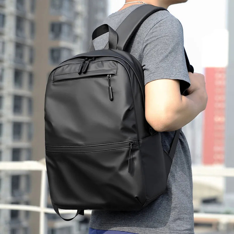 New Fashion Large Capacity Men's Backpack Laptop Bag Waterproof Fabric Student School Bag Hot Sale