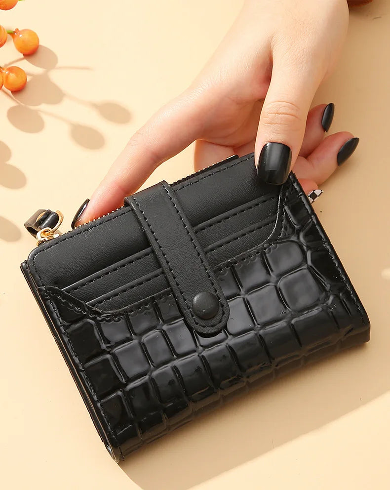 Women Short Wallet Small Fashion Luxury Brand Leather Purse Ladies Card Bag for Women Clutch Female Purse Money Clip Wallet 2023