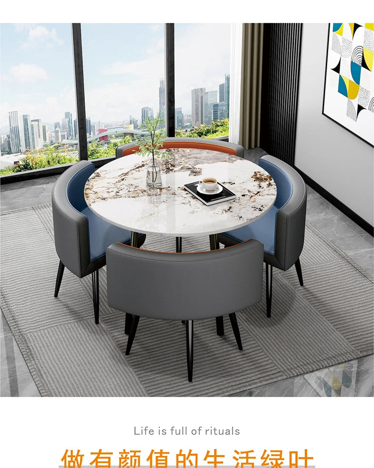 Small Balcony Dining Room Sets Mobile Restaurant Meeting Nordic Dining Room Sets Apartment Coffee Esstisch House Furnitures