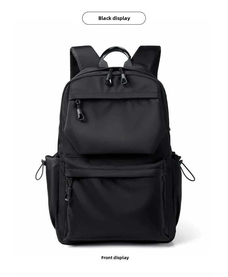 New Polyester Men's Backpack Large Capacity Student Schoolbag Laptop Bag Waterproof Travel Backpack Hot Sale