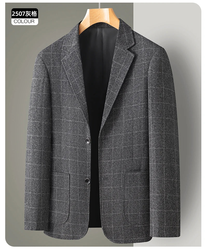 Blazer tendance pour homme, nouvelle mode, tenue professionnelle décontractée, style britannique, ample, quatre saisons