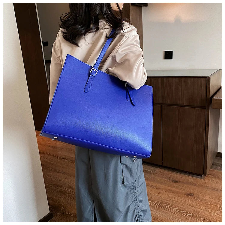 New Women Retro Tote Bags Messenger Handbag High Quality PU Leather Shoulder Bag Big Casual Crossbody Bag