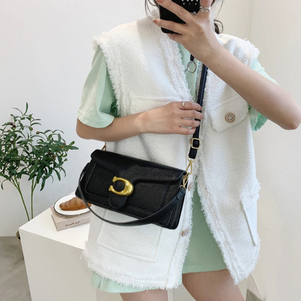 Fashionable Caviar Small Square Bag Diagonal Cross Shoulder Messenger Bag Adjustable Pu Leather Female Tote Bag Womens Handbag