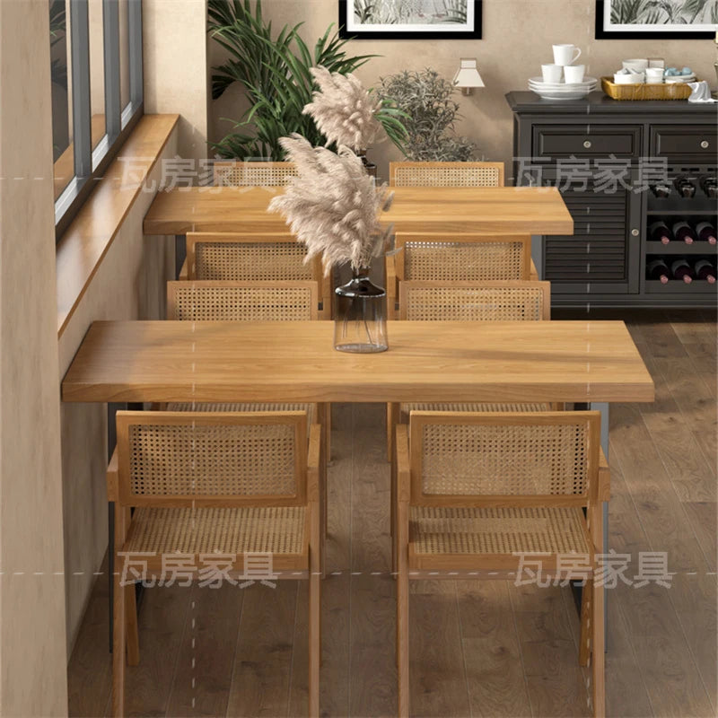 Wood Patio Dining Table Set Outdoor Vanity Unique Luxury Dining Room Sets Makeup Reading Juegos De Comedor Outdoor Furniture