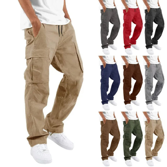 Pantalon cargo pour homme Amazon Summer 2023 - Pantalon décontracté multi-poches indépendant avec cordon de serrage et commerce extérieur