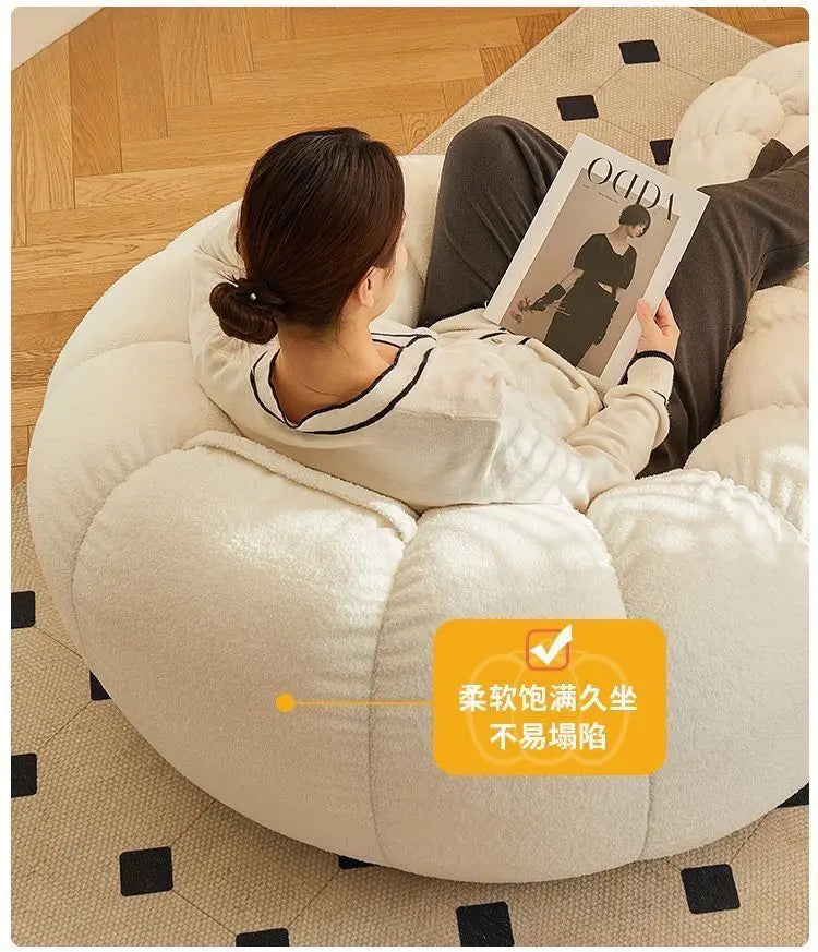 Stool Unique Filling Sofa Yellow White Bedroom Corner Lazy Living Room Bean Bag Puffs Sleeper Floor Canape Salon Furniture Home