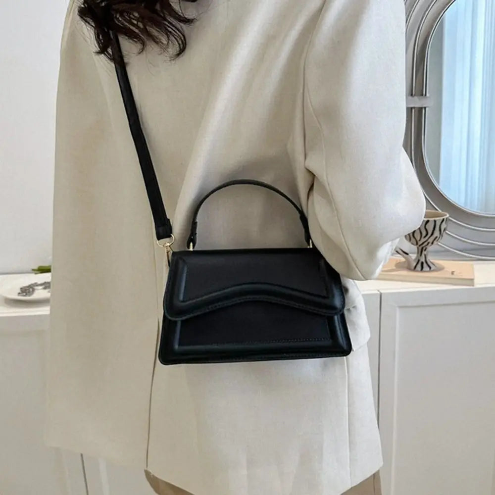 Fashion PU Leather Messenger Shoulder Bag Ladies Solid Color Handbags Leisure Stylish Crossbody Bags For Women Shoulder Bag