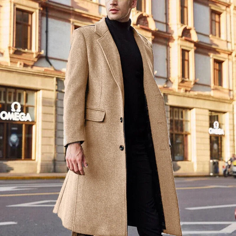 Manteau long d'hiver pour hommes, vestes décontractées à la mode, parkas pour hommes, vêtements d'extérieur de luxe, manteau coupe-vent d'affaires, vêtements de rue pour hommes