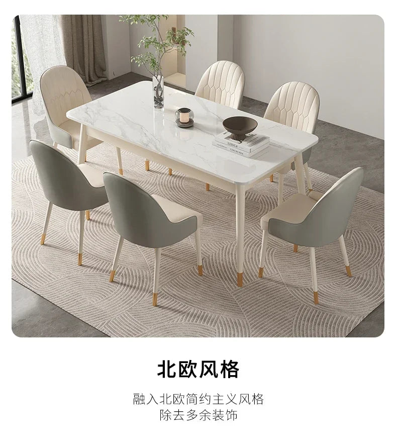 Nordic Restaurant Dining Table Set 4 Chairs Luxury Free Shipping Small Apartmen Table Modern Hotel Lobby Muebles Home Furniture