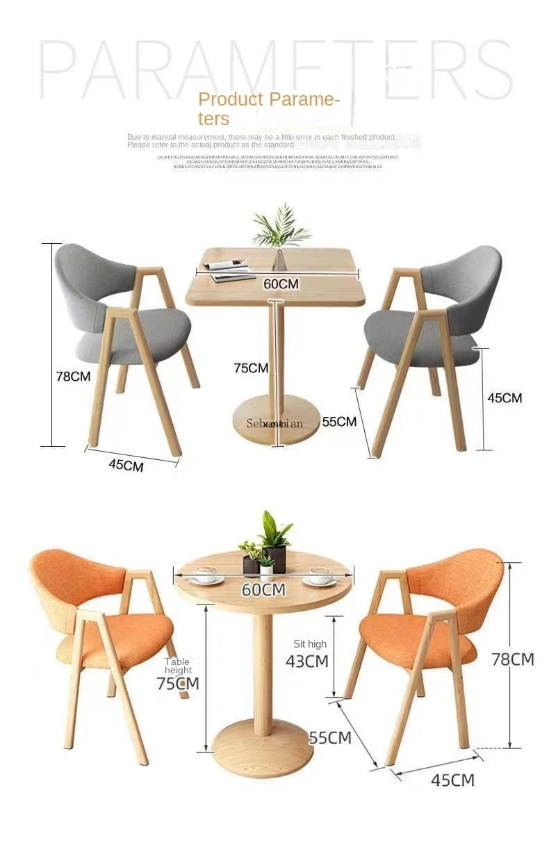 Nordic Negotiation Table and Chair Combination Set Reception Modern Balcony Leisure Tables and Chairs