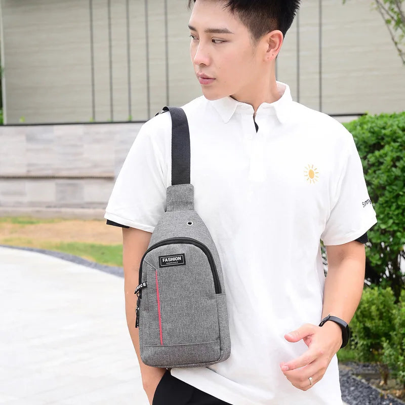 Men Fashion Multifunction Shoulder Bag Crossbody Bag On Shoulder Travel Sling Bag Pack Messenger Pack Chest Bag For Male