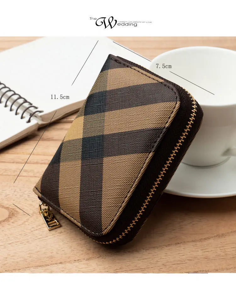 New Casual Wallet Multi-Slot Card Holder Zipper Coin Purse Small Clutch PU Money Bag Purse Cardholder Wallets for Men and Women