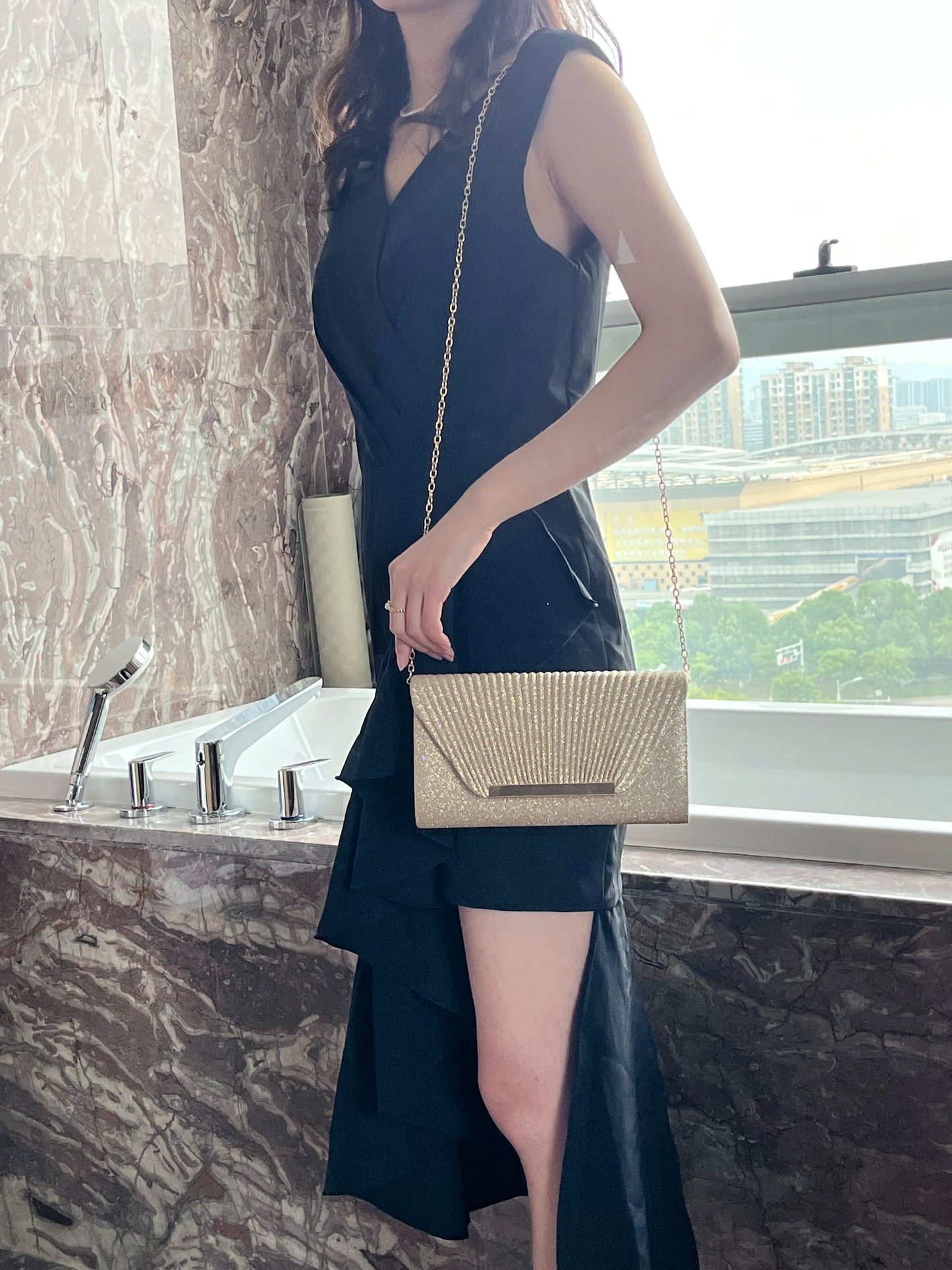 Fashion Elegant Clutch Bag New 2023 Hot Selling Chain Dinner Bag Bride Bridesmaid Lady Handbag Factory Outlet