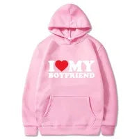 Men's Long Sleeves Couple Sets I Love My Boyfriend Hoodies Sweatpants Suits Women Hoodie Sweatshirts and Joggers Lover Sets