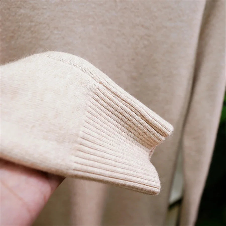 Winter Thick Plush Fleece Lined Knit Pullover Warm Soft Knitwear Jumper Turtleneck Sweater Women Slim Sueter Top New Malhas Pull