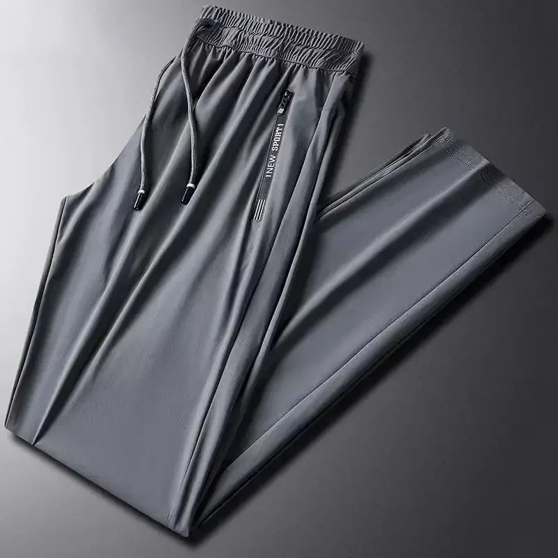 Casual Ice Silk Pants For Men Women Quick Drying Elastic Pants Summer Fashionable Tiktok Live Broadcast Popular Men's