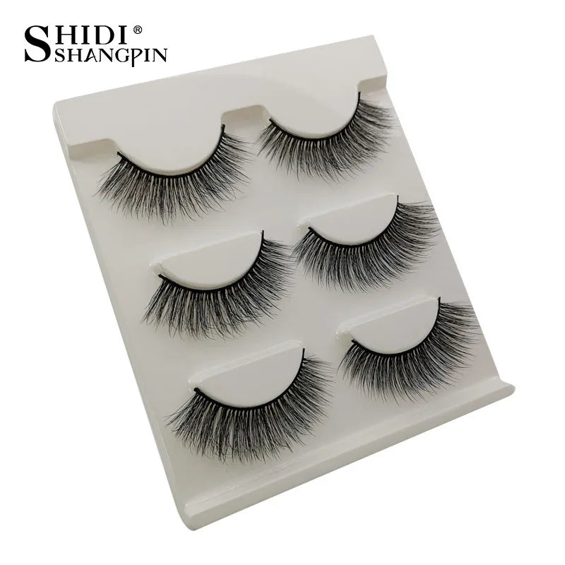 SHIDISHANGPIN 3/10/20 paires de faux cils en vison dramatiques en désordre 3D boucles russes D Cosplay faux cils maquillage