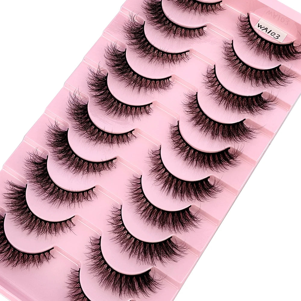 HBZGTLAD New 10 Pairs Natural False Eyelashes Fake Lashes Long Makeup 3d Mink Lashes Extension Eyelash Mink Eyelashes for Beauty