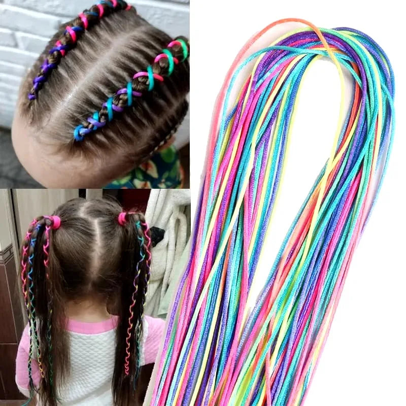 30Pcs Colorful Randomly Hair Braids Rope Strand for Hair Braiding Girls DIY Ponytail Braids Women Styling Tool Dreadlocks