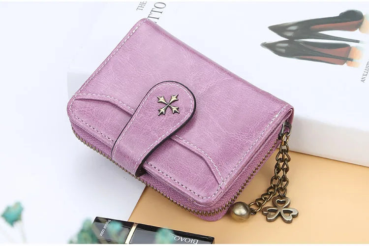 Women Wallets and Purses PU Leather Money Bag Female Short Hasp Purse Small Coin Card Holders Blue Red Clutch New Women Wallet