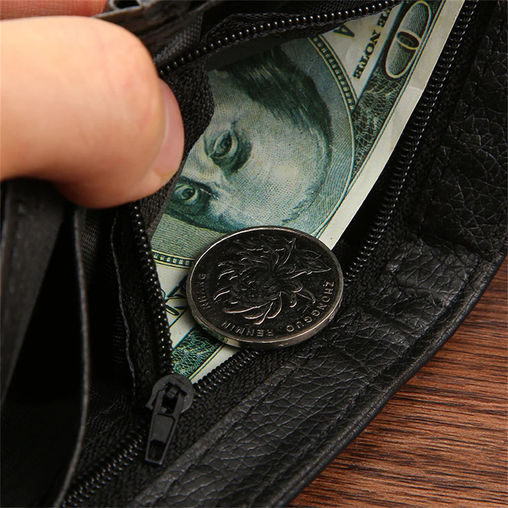 New Men Short Bifold PU Leather Male Hasp Wallet Credit ID Card Holder Men's Wallet Billfold Purse Clutch Men's Purses Money Bag