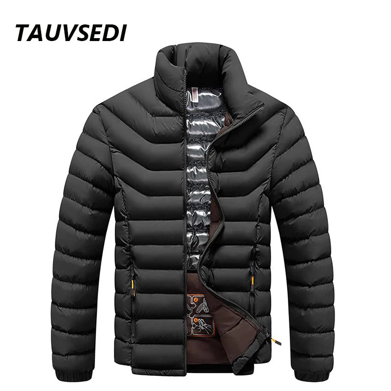 2023 Hiver Nouveaux Hommes Mode Chaud Veste Manteau Solide Épais Coupe-Vent Vêtements D'extérieur Automne Hommes Décontracté Imperméable Parkas Veste Manteau Mâle