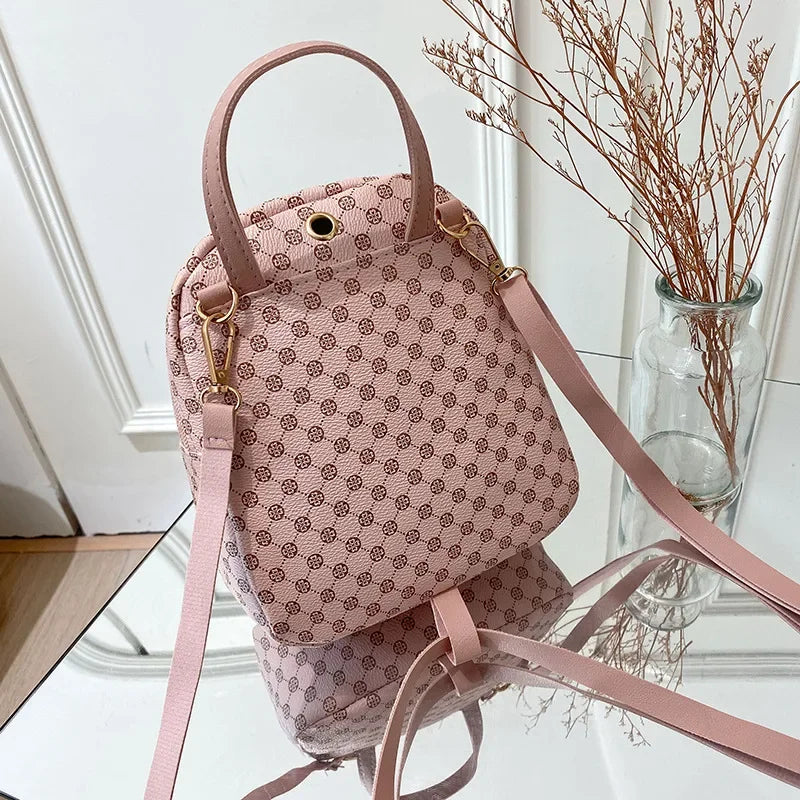 2024 New Fashion Casual Women Mini Backpack Luxury Pu Leather Small Bag School Girl Backpacks style Ladies Cute Travelling