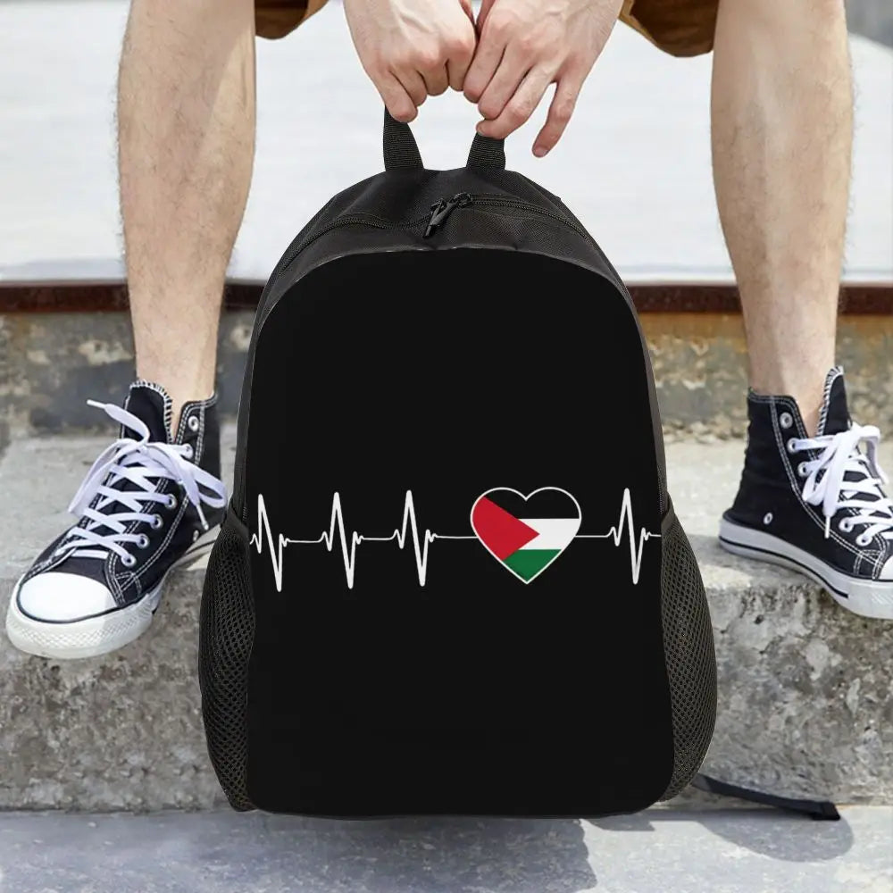 Custom Palestinians Keffiyeh Pattern Backpack for Women Men Waterproof College School Tradition Bag Print Bookbags